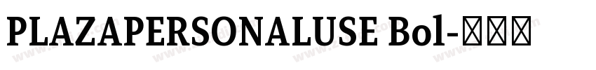 PLAZAPERSONALUSE Bol字体转换